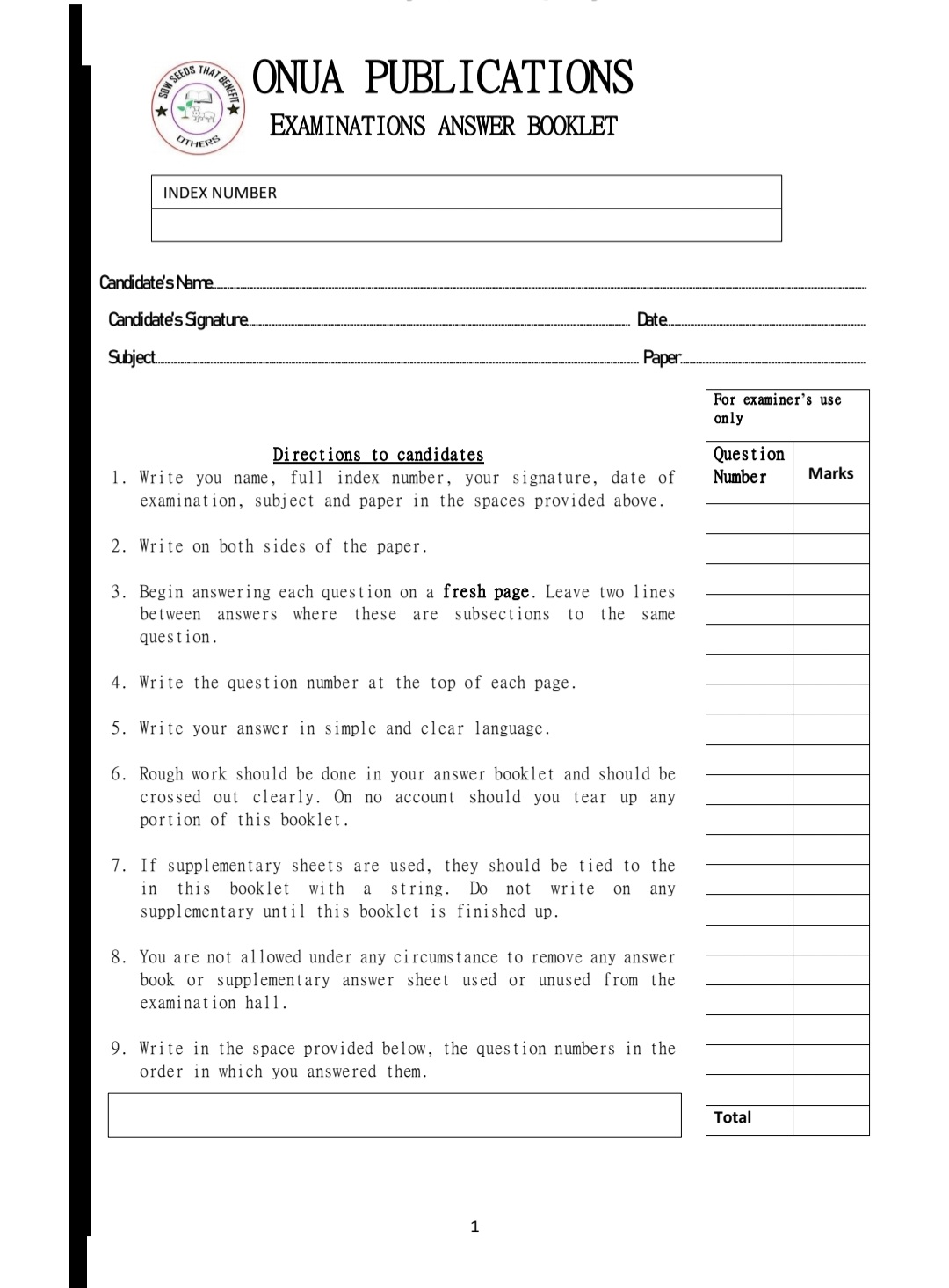 BECE Mock: 2024-2025 Examination Question Papers