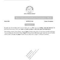 BECE Mock | 2025-2026 Integrated Science l Question Papers